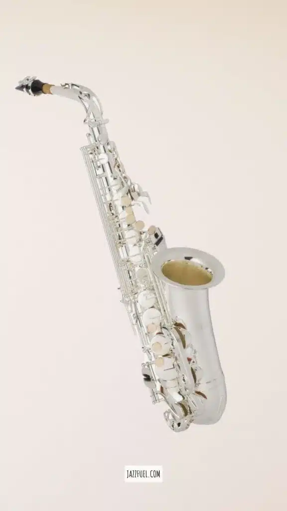 Jean Paul saxophone in Silver. Photo: Matt